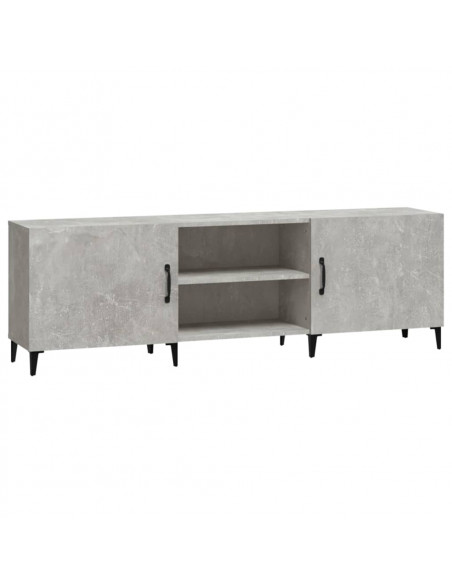 Mobile Porta TV Grigio Cemento 150x30x50cm in Legno Multistrato