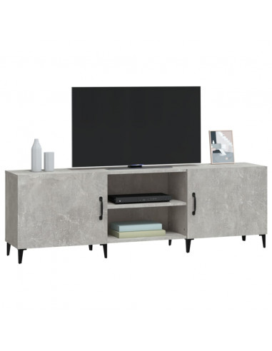 Mobile Porta TV Grigio Cemento 150x30x50cm in Legno Multistrato