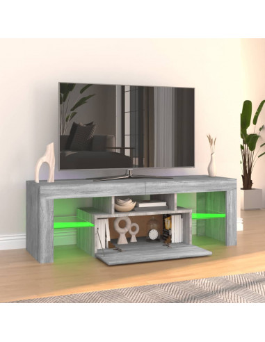 Mobile Porta TV con Luci LED Grigio Sonoma 120x35x40 cmcm