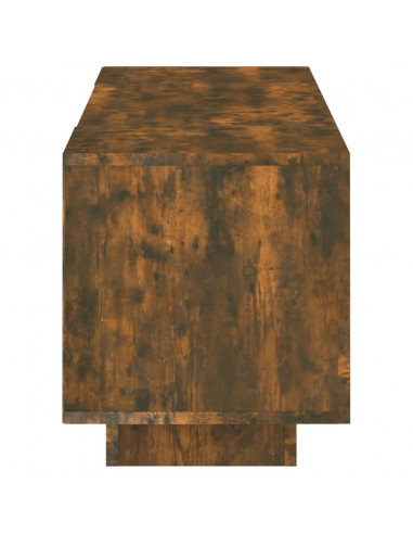 Mobile Porta TV con Luci LED Rovere Fumo 160x35x40 cm