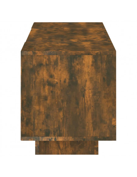 Mobile Porta TV con Luci LED Rovere Fumo 160x35x40 cm