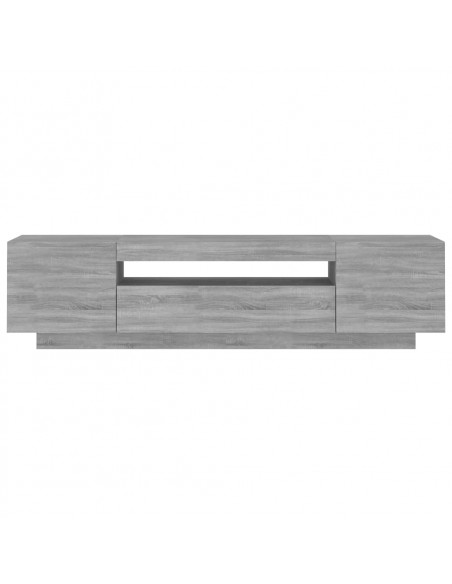 Mobile Porta TV con Luci LED Grigio Sonoma 160x35x40 cm