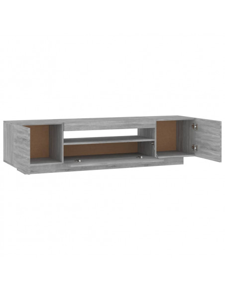 Mobile Porta TV con Luci LED Grigio Sonoma 160x35x40 cm