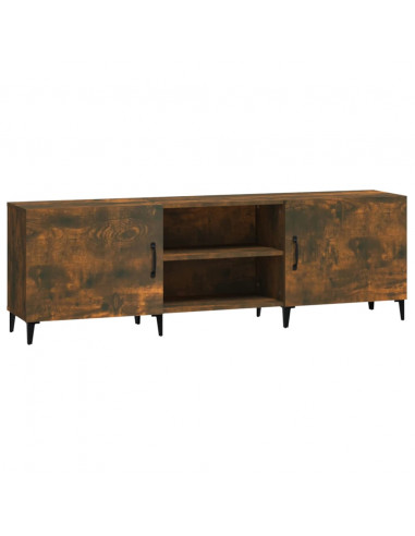 Mobile Porta TV Rovere Fumo 150x30x50 cm in Legno Multistrato