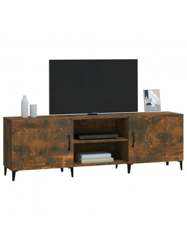 Mobile Porta TV Rovere Fumo 150x30x50 cm in Legno Multistrato