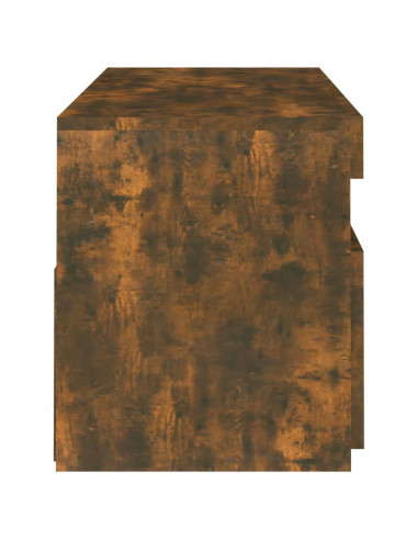 Mobile Porta TV con Luci LED Rovere Fumo 120x35x40 cm