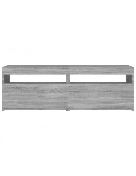 Mobile Porta TV con Luci LED Grigio Sonoma 120x35x40 cmcm