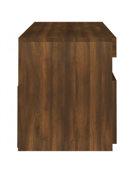 Mobile Porta TV con Luci LED Rovere Marrone 120x35x40 cm