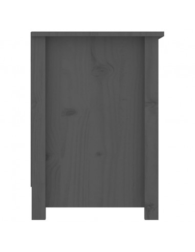 Mobile Porta TV Grigio 103x36,5x52 cm in Legno Massello di Pino