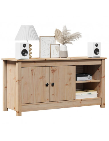 Mobile Porta TV 103x36,5x52 cm in Legno Massello di Pino