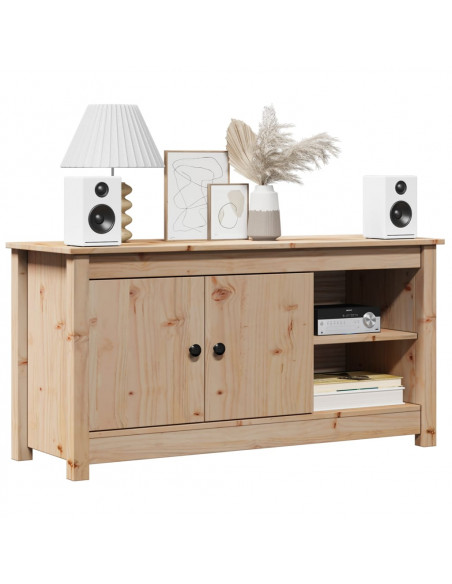 Mobile Porta TV 103x36,5x52 cm in Legno Massello di Pino