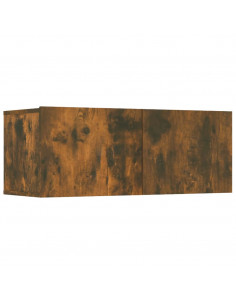 Mobili TV 4 pz Rovere Fumo 80x30x30 cm in Legno Multistrato 2