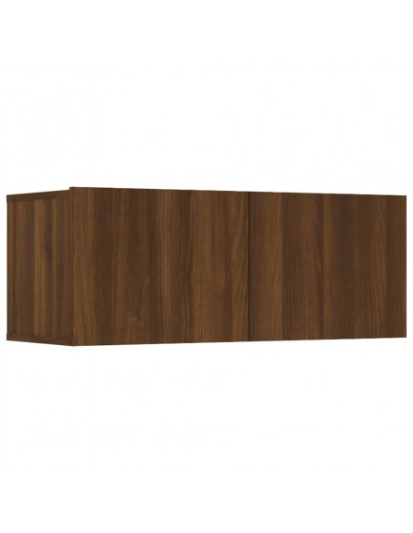 Set Mobili Porta TV 8pz Rovere Marrone in Legno Multistrato