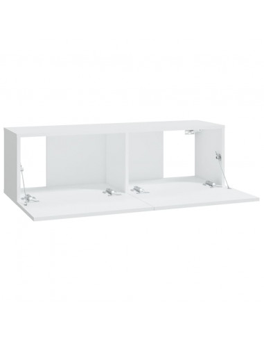 Set di Mobili Porta TV 6 pz Bianco in Legno Multistrato