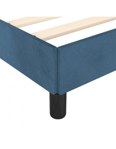 Giroletto con Testiera Blu Scuro 140x190 cm in Velluto