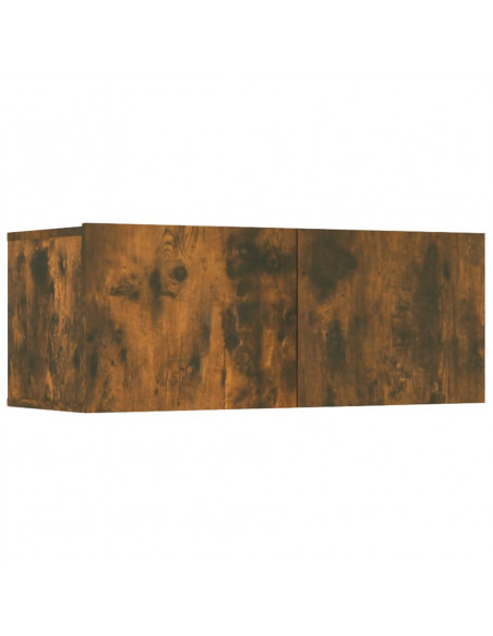 Set di Mobili Porta TV 7 pz Rovere Fumo in Legno Multistrato