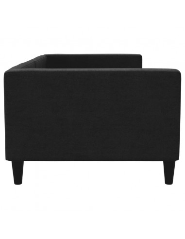 Letto da Giorno Nero 90x200 cm in Tessuto