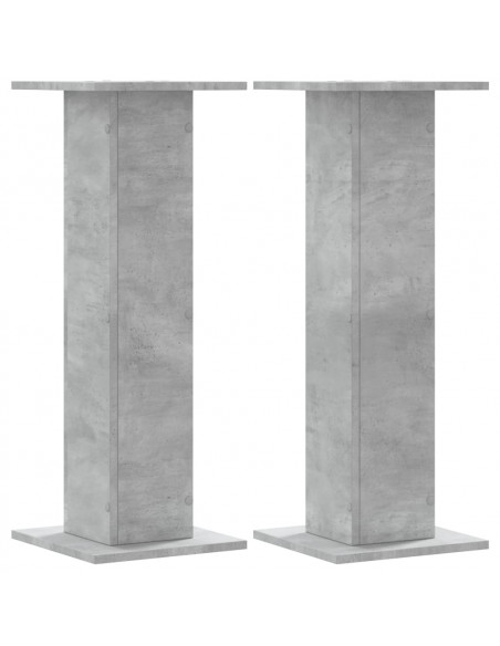 Supporti per Piante 2 pz Grigio Cemento 30x30x80 cm Truciolato