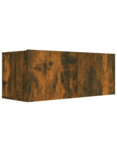 Set Mobili Porta TV 3 pz Rovere Fumo in Legno Multistrato