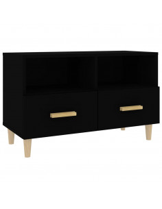 Mobile Porta TV Nero 80x36x50 cm in Legno Multistrato 2