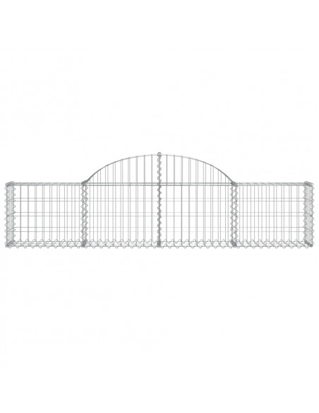 Cesti Gabbioni ad Arco 25 pz 200x30x40/60 cm Ferro Zincato