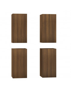 Mobili TV 4 pz Rovere Marrone 30,5x30x60 cm Legno Multistrato 2
