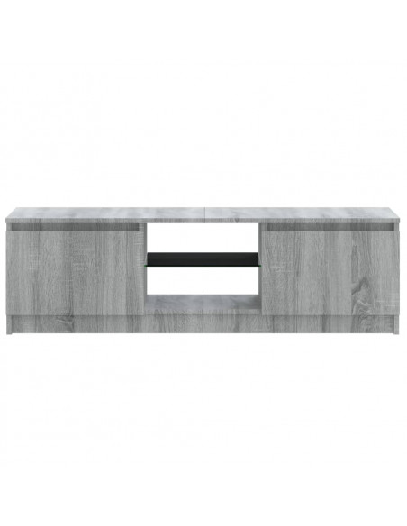 Mobile Porta TV con Luci LED Grigio Sonoma 120x30x35,5 cm