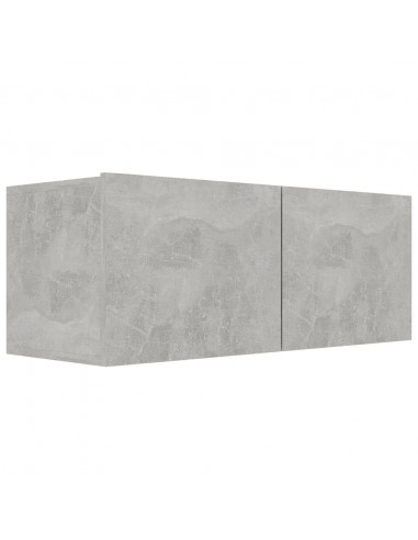 Set di Mobili Porta TV 7 pz Grigio Cemento in Legno Multistrato