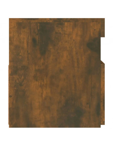 Mobile Porta TV con Luci LED Rovere Fumo 90x35x40 cm