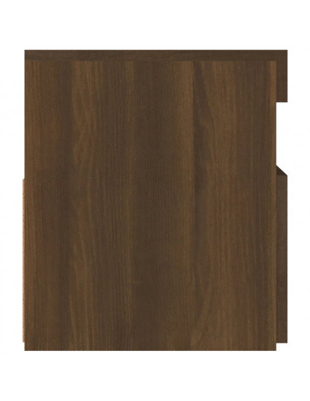 Mobile Porta TV con Luci LED Rovere Marrone 90x35x40 cm