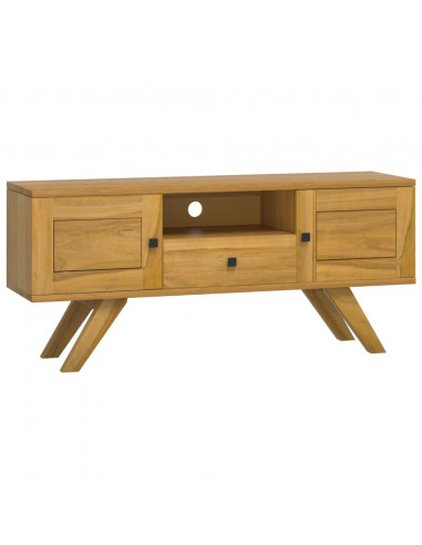 Mobile Porta TV 110x30x50 cm in Legno Massello di Teak