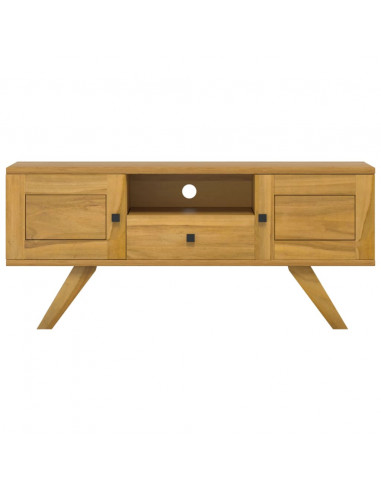 Mobile Porta TV 110x30x50 cm in Legno Massello di Teak