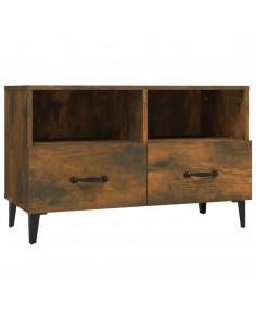 Mobile Porta TV Rovere Fumo 80x36x50 cm in Legno Multistrato 2