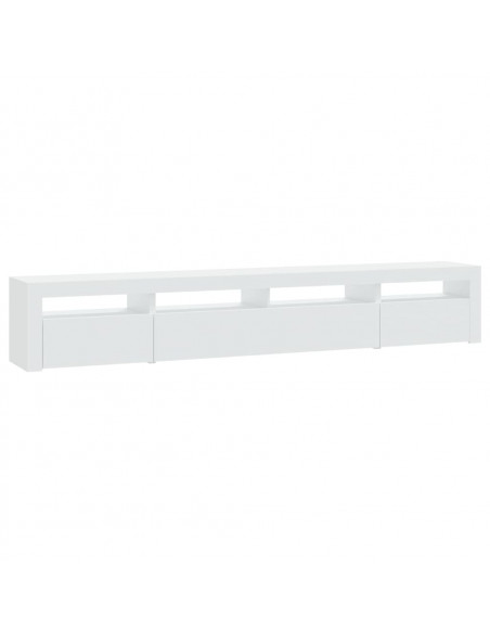 Mobile Porta TV con Luci LED Bianco 240x35x40 cm