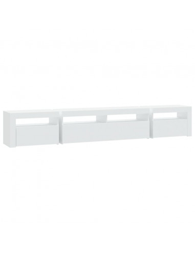 Mobile Porta TV con Luci LED Bianco 240x35x40 cm