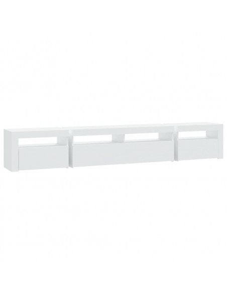 Mobile Porta TV con Luci LED Bianco 240x35x40 cm