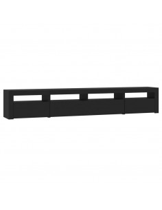 Mobile Porta TV con Luci LED Nero 240x35x40 cm 2