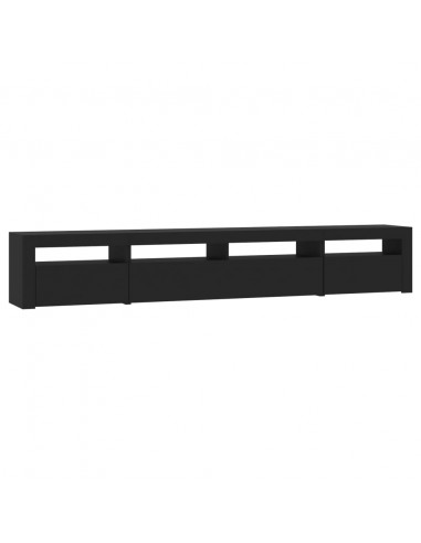 Mobile Porta TV con Luci LED Nero 240x35x40 cm