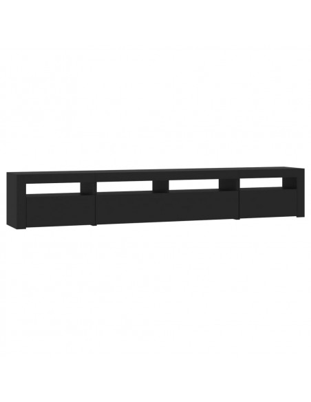 Mobile Porta TV con Luci LED Nero 240x35x40 cm