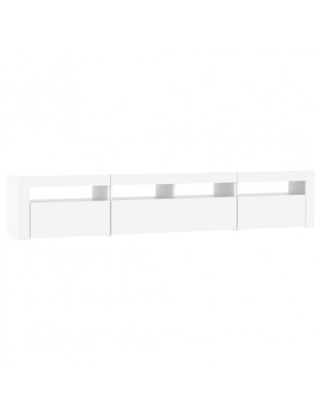 Mobile Porta TV con Luci LED Bianco 210x35x40 cm
