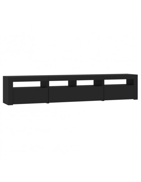 Mobile Porta TV con Luci LED Nero 210x35x40 cm