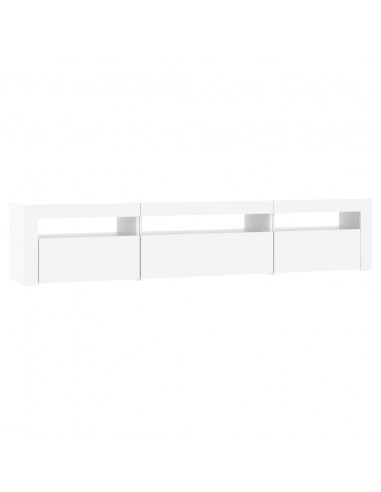 Mobile Porta TV con Luci LED Bianco 195x35x40 cm