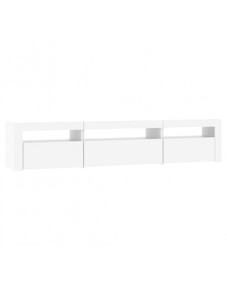 Mobile Porta TV con Luci LED Bianco 195x35x40 cm