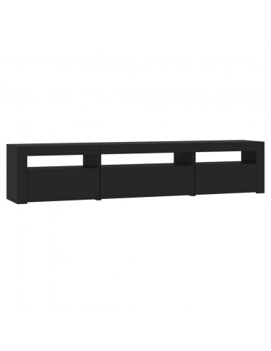 Mobile Porta TV con Luci LED Nero 195x35x40 cm