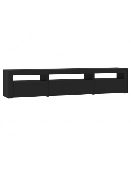 Mobile Porta TV con Luci LED Nero 195x35x40 cm