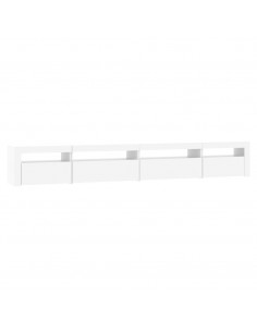 Mobile Porta TV con Luci LED Bianco 270x35x40 cm 2