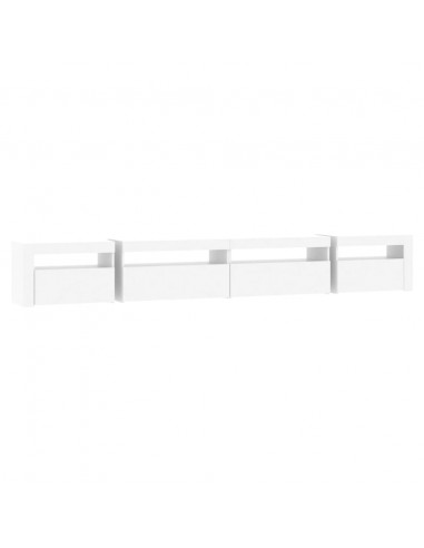 Mobile Porta TV con Luci LED Bianco 270x35x40 cm