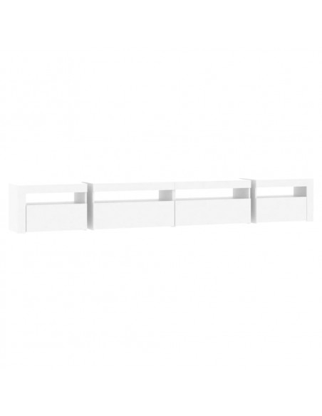 Mobile Porta TV con Luci LED Bianco 270x35x40 cm