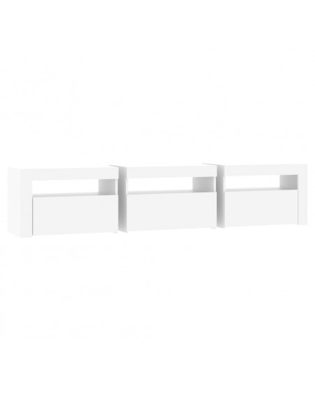 Mobile Porta TV con Luci LED Bianco 180x35x40 cm