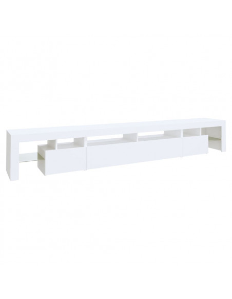 Mobile Porta TV con Luci LED Bianco 260x36,5x40 cm